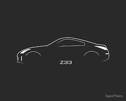 Best color for 350z is up to you! Z33 Brustroke Silhouette Poster By Apexfibers Nissan 350z Car Silhouette Nissan Motors