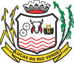O brasão foi oficializado pela lei 592, de 13 de setembro de 1961, assinada pelo prefeito círculo na cor amarelo ouro, com a inscrição em letras vermelhas: Prefeitura De Lucas Do Rio Verde