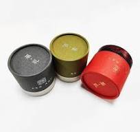 Curled Edge Cosmetics Paper Cans Special Art Kraft Paper Round Packaging  Box with Gold/Silver Foil