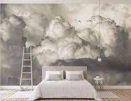 Retro Sky And Clouds Wallpaper Nordic Mural Custom Large 3d Wallpapers Kids Bedroom Living Room Study Room Art Studio Decor Wallpapers Aliexpress