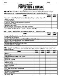 Physical And Chemical Properties Change Synthesis Worksheet With Answer Key Physical And Chemical Properties Chemical Property Chemical Changes