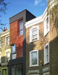 This New House In London Was Built In The Empty Space Between Two Homes Small House Facade Houses In London Architecture Exterior