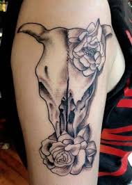Courtney Black Blue Tattoo Black And Blue Tattoo Cow Skull Tattoos Tattoos