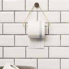 fermliving 三角纸巾架简约纸巾环卫生间收纳卫生纸架 toilet paper dispenser brass toilet paper holder toilet paper
