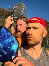 shane_mauss in town for his comedy set Wednesday in Boise. He also plays a  mean pickleball game. Like, serious business.