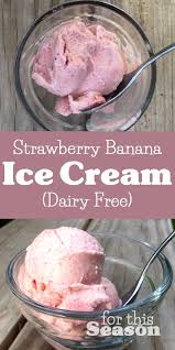 Strawberry Banana Ice Cream Dairy Free Sugar Free Dairy Free Ice Cream Dairy Free Ice Cream Recipes Dairy Free