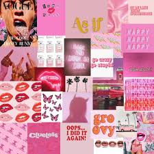 Millennial Pink Vsco Digital Wall Collage 45pcs Etsy Wall Collage Photo Wall Collage Picture Collage Wall