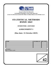 Fakulti teknologi kejuruteraan, universiti teknikal malaysia melaka. Assignment 1 Pdf Universiti Teknikal Malaysia Melaka Fakulti Teknologi Kejuruteraan Mekanikal Dan Pembuatan Statistical Methods Bmmu 2043 Semester Course Hero