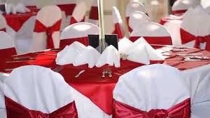Decoration mariage en rouge et blanc #confirmationdresses. Decoration De La Salle Du Mariage Rouge Youtube