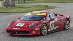 The owner added side mirrors, which helps it blend in; 2011 Ferrari 458 Challenge F137 Monterey 2016