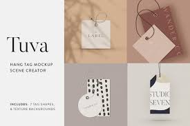 Mockup Your Hang Tag Designs With Tuva A Minimalist Inspired Tag Mockup Scene Creator This Versatile Scene Creator Of Hang Tag Design Scene Creator Hang Tags