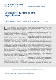 Les impôts fonciers sont collectés au début de l'automne. Les Impots Sur Ou Contre La Production Cairn Info