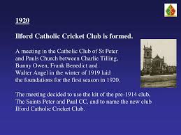 Join the 'holy hour' on shalom world to adore lord jesus in the blessed sacrament, singing and worshipping. Ppt History Of Ilford Catholic Cricket Club Founded 1920 Powerpoint Presentation Id 3506264