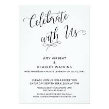 Celebrate With Us Elegant Post Wedding Reception Invitation Zazzle Com Reception Only Invitations Wedding Brunch Reception Reception Invitations