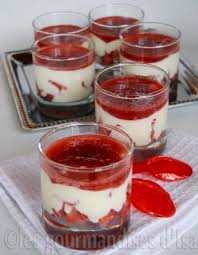 Recette De Verrines De Fraises Creme Yaourt Au Chocolat Blanc Et Gelee De Fraises A La Rose Recette Gelee De Fraise Verrine Fraise Yaourt Au Chocolat