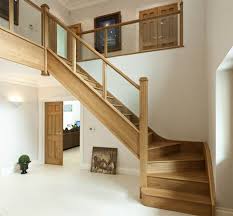 Oak Stairs With Glass Wooden Staircase Design Staircase Design House Stairs