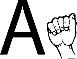 Asl sign language alphabet set coloring page from asl alphabet (american sign language) category. Asl Sign Language Letter A Coloring Pages Printable