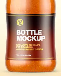 Free ketchup transparent png images. Sweet And Sour Sauce Bottle Mockup In Bottle Mockups On Yellow Images Object Mockups