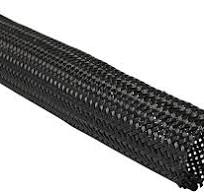 Techflex 1/8 Inch Flexo Clean Cut Braided Cable Sleeve - Black - 10 Feet