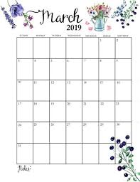 Cute March 2019 Calendar March Calendar Printable Calendar March August Calendar