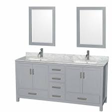 Beautiful details accentuate the soft hue of the light gray bathroom vanity and tub surround, shown here in selena maple cloud, creating a serene spot to start your day. Armada 60 Bathroom Vanity Light Grey York Taps