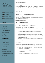 Sample resume for recent college graduate (internship). Recent College Graduate Resume Examples Plus Writing Tips