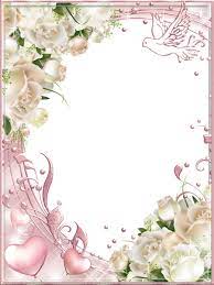 White Roses Pink Png Photo Frame Floral Border Design Rose Frame White Roses