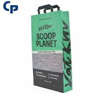 FSC Certificate 14lb Custom OEM ODM Large Size Printed Zipper Organic  Bamboo Cat Litter Packaging Biodegradable Kraft Paper Bag Pouch