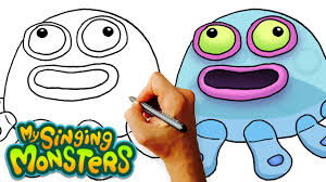 With this video you can learn how to draw, step by step cute monster. How To Draw Toe Jammer My Singing Monsters Step By Step Youtube
