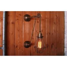 Look for hanging rope lights that are strong and durable from many good suppliers. Mullan Lighting Mlwl187satbrs Apoch Retro Hanging Rope Cage Wall Light Ideas4lighting