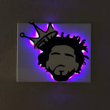 J Cole Painting Lighted Sign J Cole Art Cute Canvas Paintings Pop Art Drawing