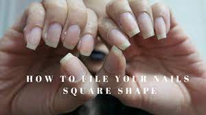 How To File Your Nails Square Shape Oohsobonita Nail Shapes Square Acrylic Nail Shapes Acrylic Nails At Home