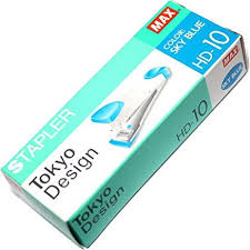 Степлер для офиса vintage japan stapler max hd 10. 4902870775711 Max Ergonomic Style Mini Stapler Hd 10 Ml Sky Blue Colors Made In Japan