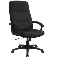 Upholstered Black Fabric Executive High Back Swivel Desk Chair Swivel Office Chair Black Office Chair High Back Office Chair