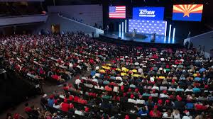 Phoenix — president trump visited the valley wednesday night for a keep america great rally at the arizona state fairgrounds, and then headed out to nevada later in the night as he continued his west coast swing. Donald Trump Im Us Wahlkampf Trump Nennt Coronavirus Kung Flu Politik