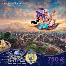 On the towering mountain in … Thomas Kinkade Disney Dreams Aladdin Puzzle 750 Pieces Ceaco