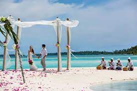 Beach Vow Renewal Beautiful Maldives Wedding Beach Wedding Photography Beach Wedding Outfit