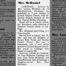 Obituary for Louann McDaniel (Aged 42)