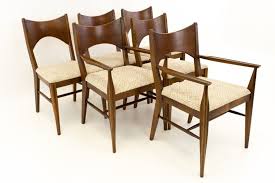 Broyhill Saga Mid Century Walnut Paul Mccobb Style Dining Chairs Set Of 6 Dining Chair Set Dining Chairs Mid Century Dining Chairs