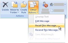 Select delete unread copies of this message to recall the sent message. Recall Or Replace An Email Message That You Sent Office Support