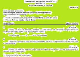 Bacalaureat 2016 (sesiunea august) biologie vegetala si. Bac 2015 Subiectele La Biologie RÄspunsurile Si Notarea Lor Portal Mytex Ètiri BraÈov