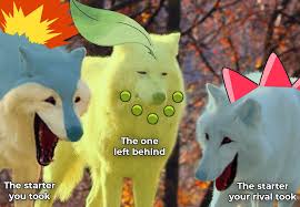 This opens in a new window. Choosing Starters Laughing Wolves Know Your Meme