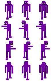 He uses springtrap in order to make others quit, so he can have more hours. Fnaf 3 Purple Guy Rpg Maker Vx Sprite Sheet By Creepypasta81691 On Deviantart