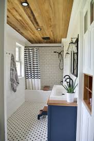 Shiplap Walls Cedar Ceiling Subway Tile Diy Vanity And Vintage Flare What S Not To Love Bathrooms Remodel Upstairs Bathrooms Vintage Bathrooms