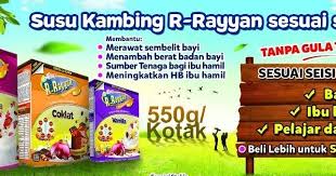 Susu kambing murni di jakarta , jual susu kambing organik jakarta , toko jual susu kambing otawa. Susu Kambing R Rayyan Rawat Sembelit Ekzema Kahak Berat Badan Bayi Pengedar Stokis Susu Kambing R Rayyan
