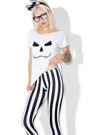 Black And White Halloween Costume Women Hipster Skeleton Set What The Punk Is Goin On This Fun Set Features A Comfy Short Sleeve Tee With Hipster Costume Punk Costume Halloween Costumes Women