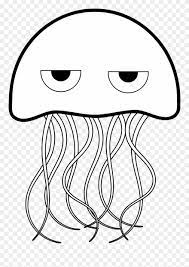 Download Picture Coloring Book Big Image Png Easy Colouring Pages Of Jellyfish Clipart 186825 Pinclipart