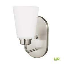 Choose from contactless same day delivery, drive up and more. Sea Gull Lighting 4150501 962 One Light Wall Bath Sconce Brushed Nickel Tools Home Improvement Lighting Ceiling Fans