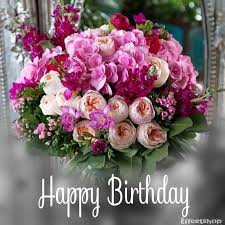 Maybe you would like to learn more about one of these? Pin By Erdmuthe Zimmermann On Synttarionnittelut Happy Birthday Flowers Wishes Happy Birthday Bouquet Birthday Wishes Flowers