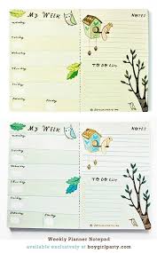 Forest Animal Weekly Planner Notepad By Susie Ghahremani Boygirlparty Com Weekly Planner Notepad Weekly Planner Planner Notepad